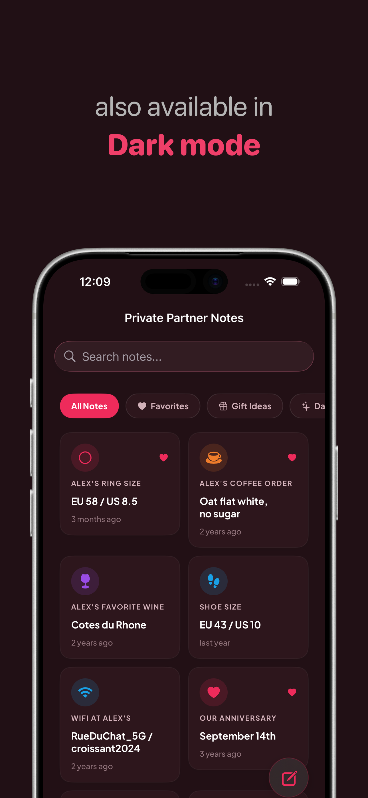 Together app - Dark mode