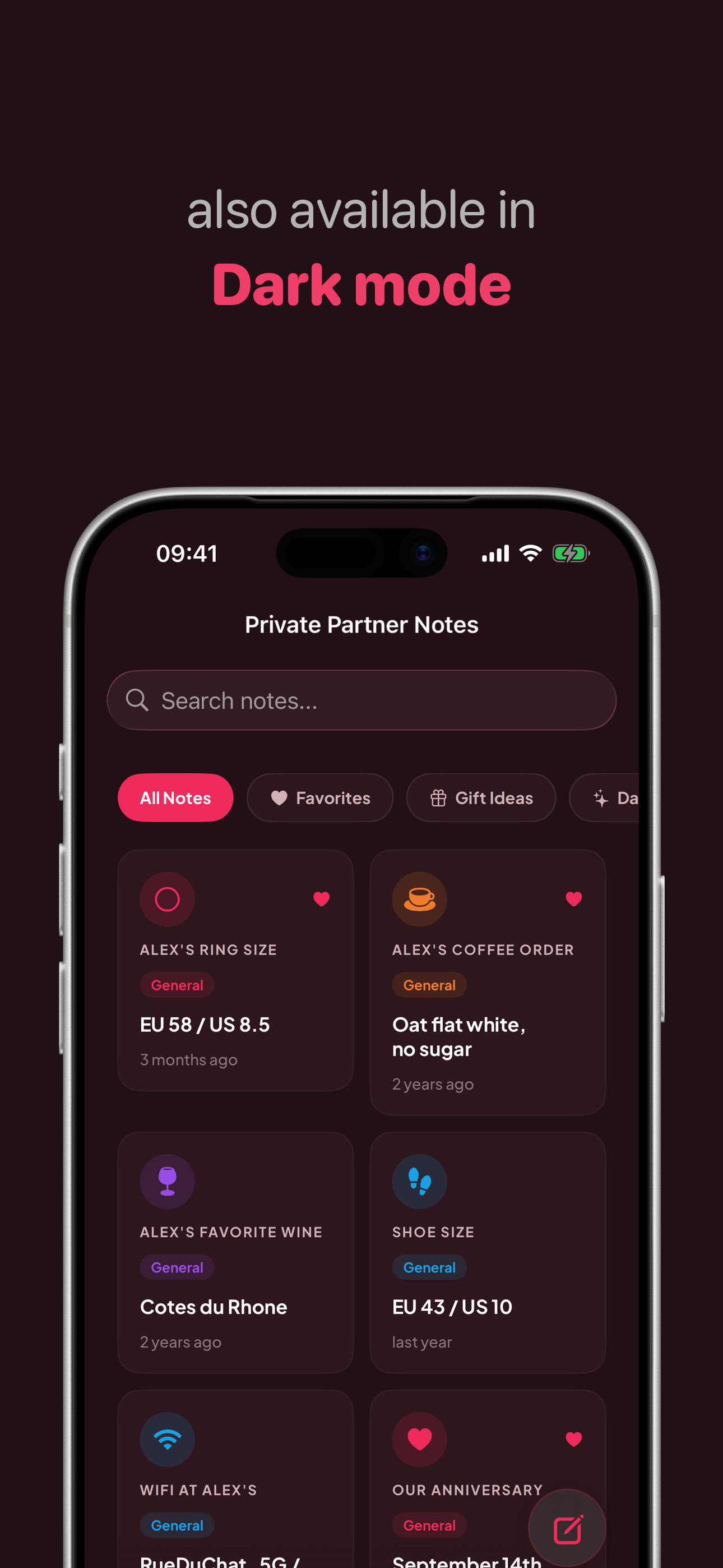 Together app - Dark mode